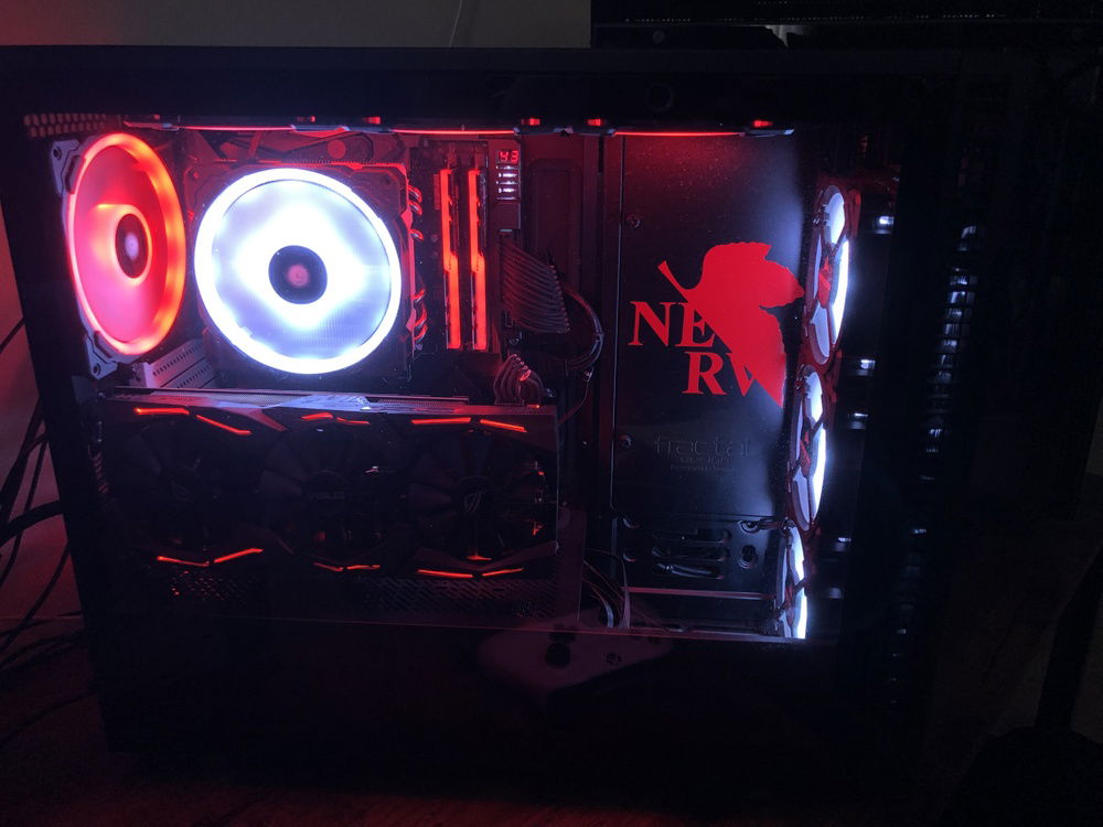 Side view with all its rgb glory