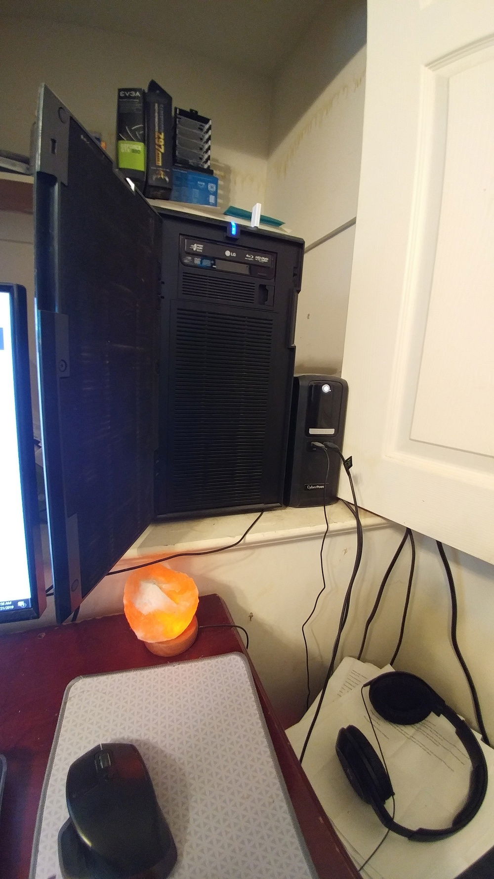 With front panel open.