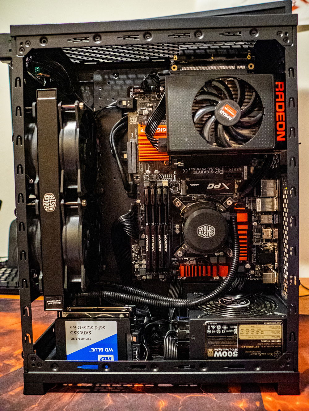 A case with no cable managing facilities or features