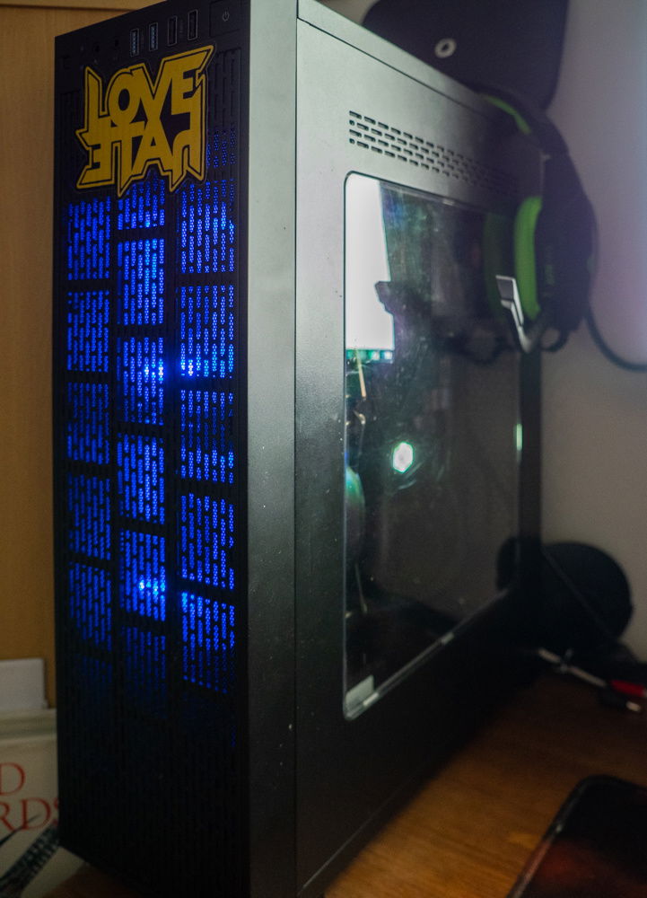 The LoveHate Machine (the sticker is from the London Tattoo Convention from 2017)