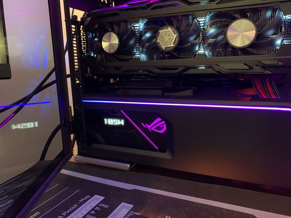 Asus Thor PSU 850W fits perfectly in the Evolv X PSU cutout