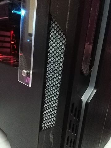 Cut some hole for better airflow.  Add some car’s aircond filter for dust proof