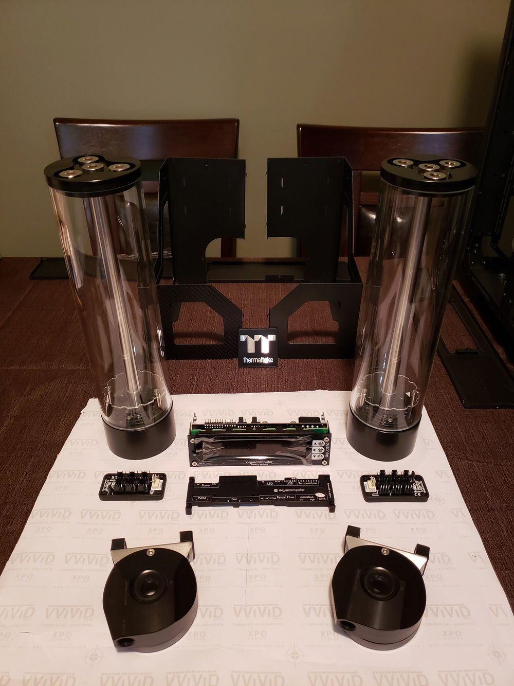 Water fountain reservoirs.