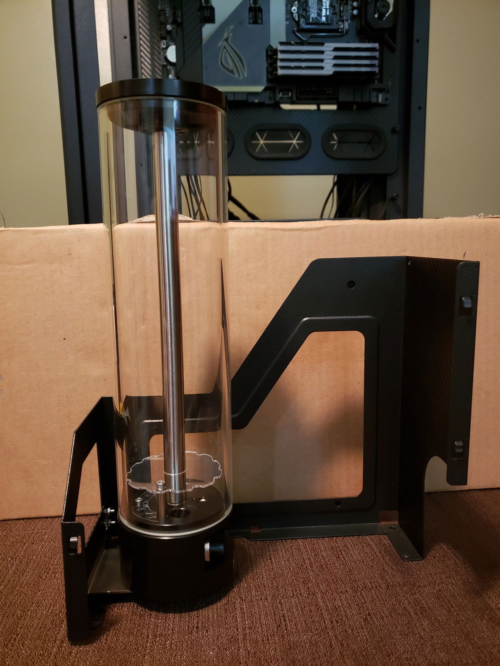 Had to make some custom holes to mount the reservoir base