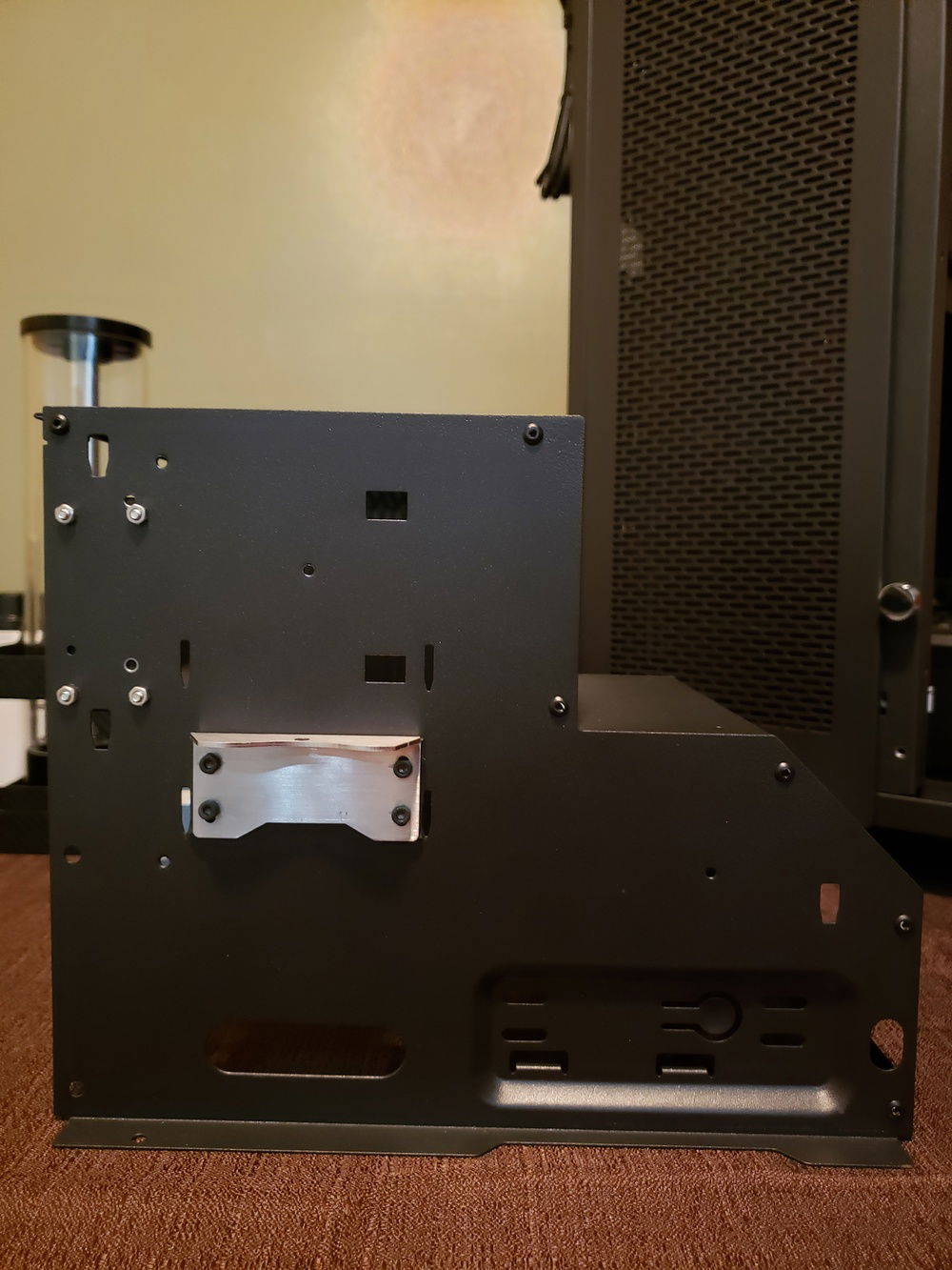 Mocking up pump placement.