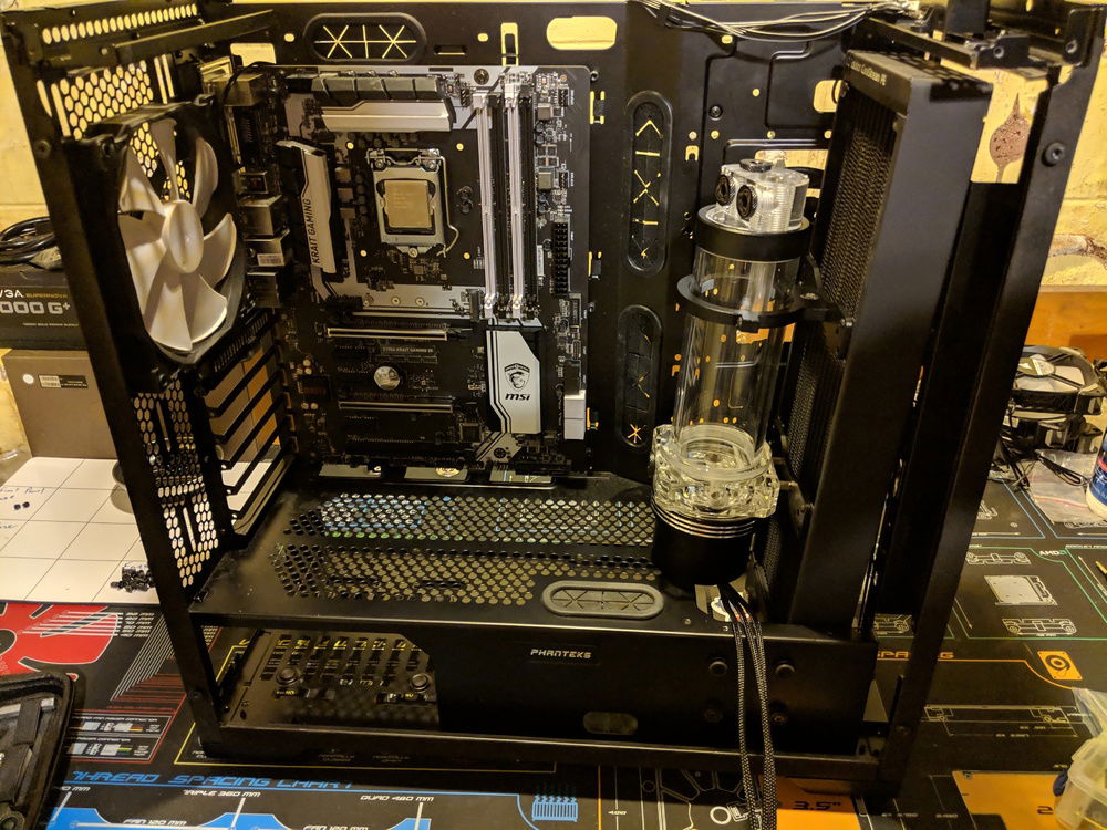 Mostly torn down with rez/pump in place to get a sense of size