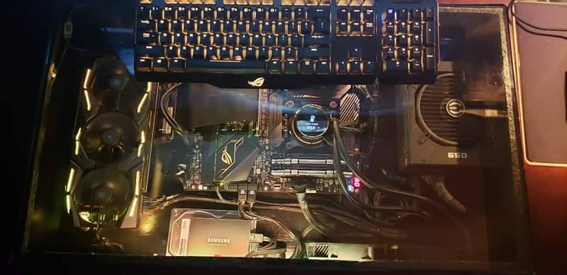 Same build just with upgraded components. new components are motherboard: Asus Maximus hero z390, CPU: i7 9700k, and GPU Asus ROG strix OC 2070.