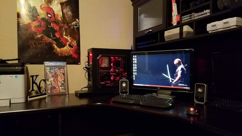 This is an older pic but I like it and the only thing different I have updated is the monitor and keyboard.