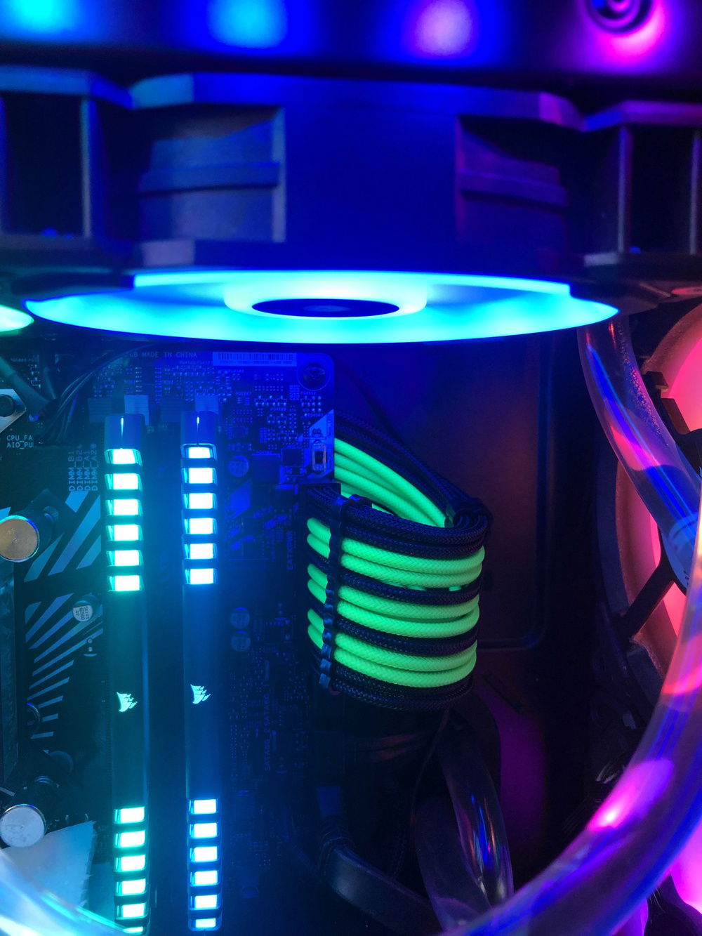 New Cable Mod Green Custome cables for Corsair RMX PSU