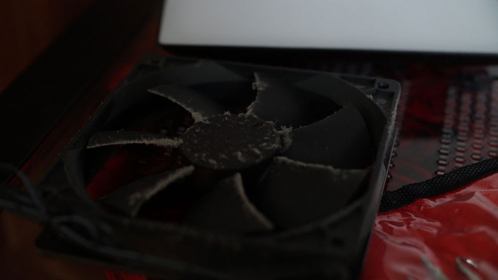 Wonder how the fan even spun with all that dust lol