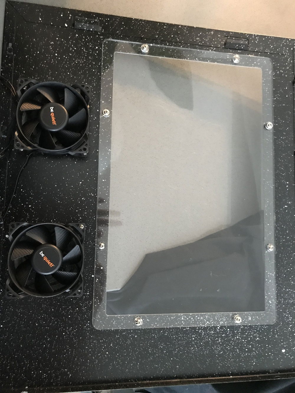 Front window with be quiet fans