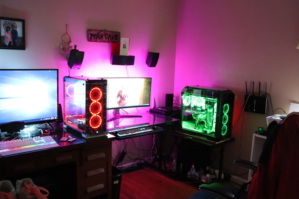 me and my wife's computer setup