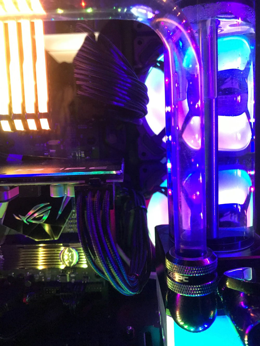 Corsair premium sleeved cables.