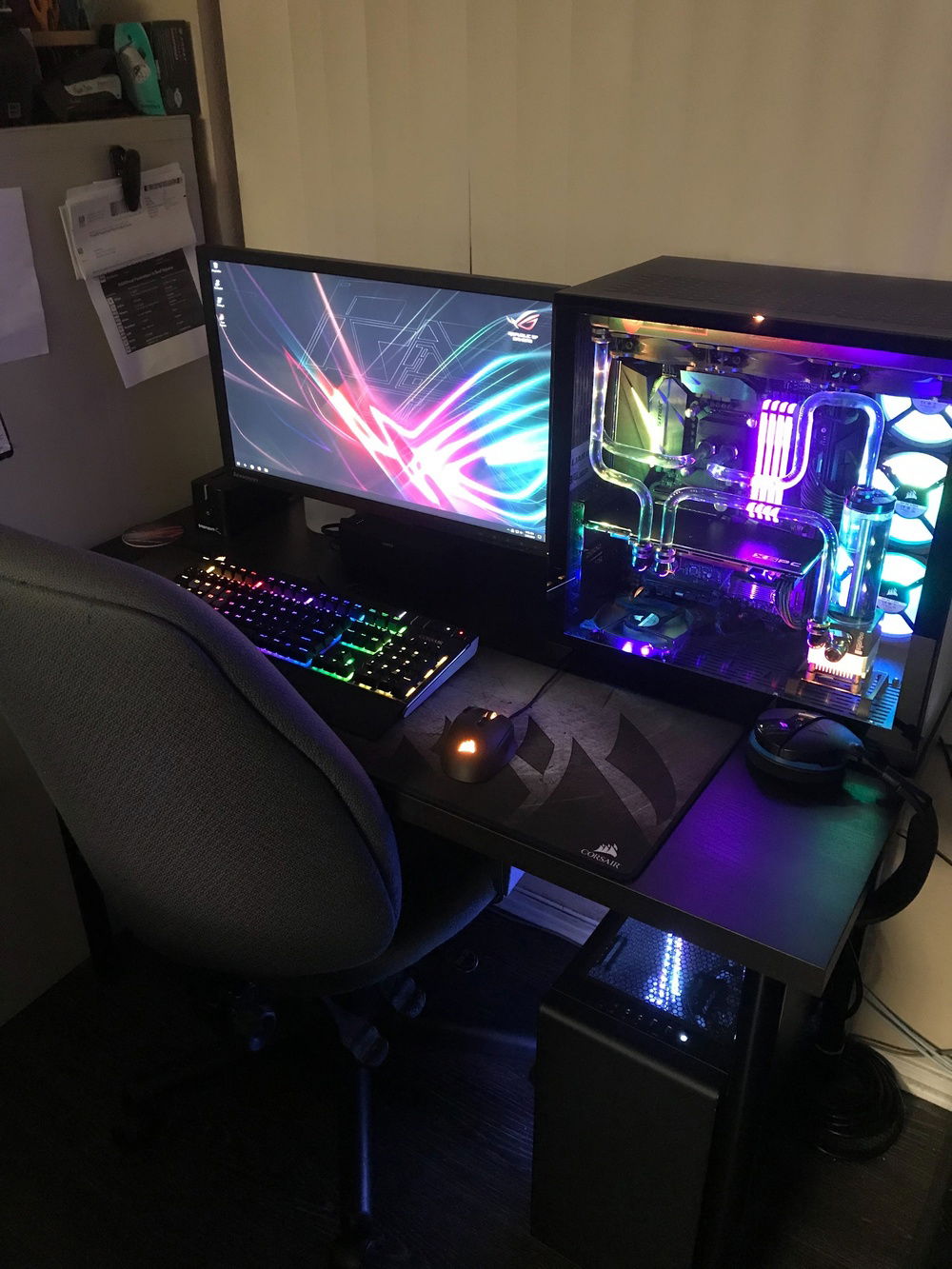 Making the most out of a very limited space. SuperNAS featured below the desk. Thank you for taking a look at my build(s)!
