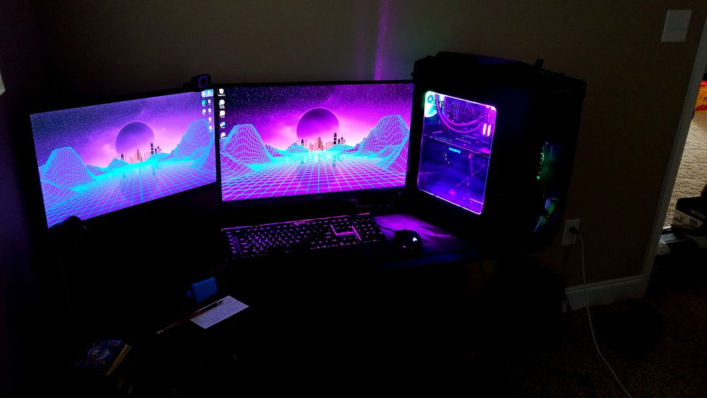 This is the full setup using a generic 1080p60 HDMI monitor from Walmart with no special features.