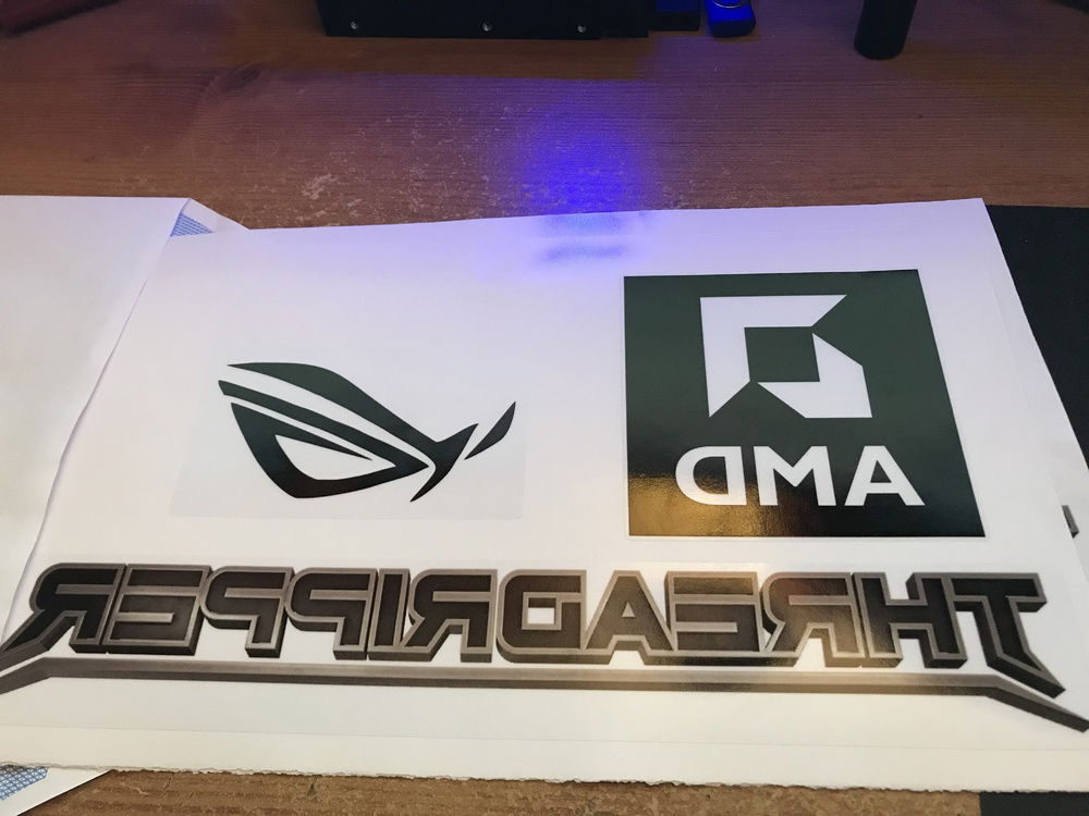 Reversed Decals for the inside of the glass panels.