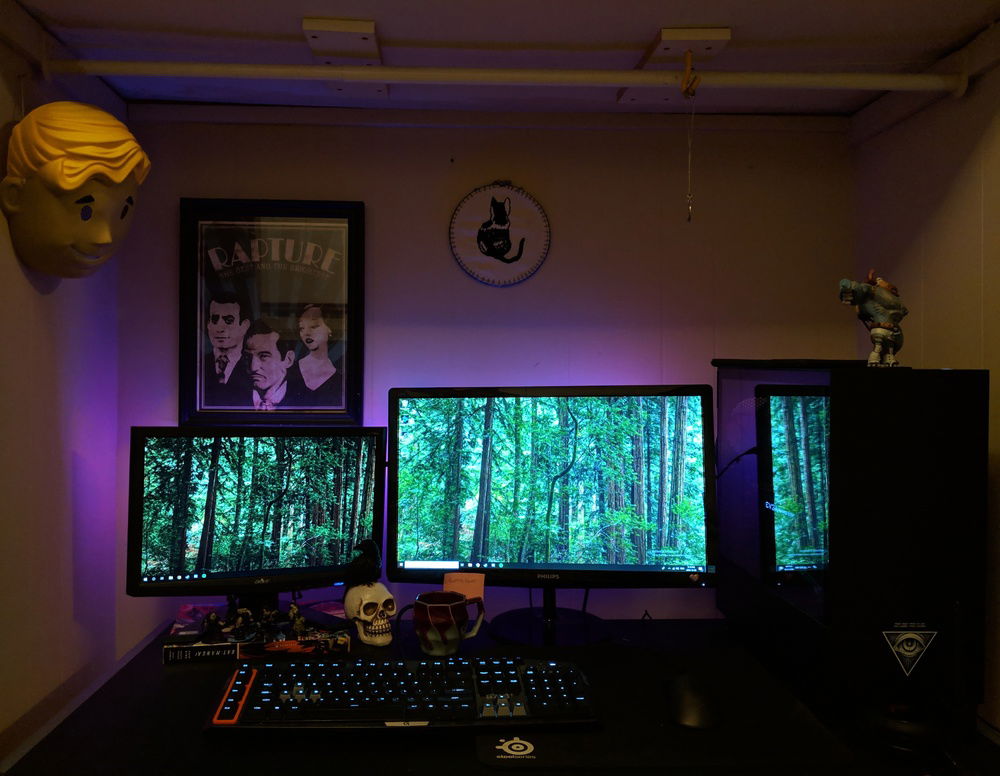 Whole system before getting the AOC monitor