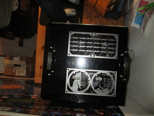 Labelfish on top of computer