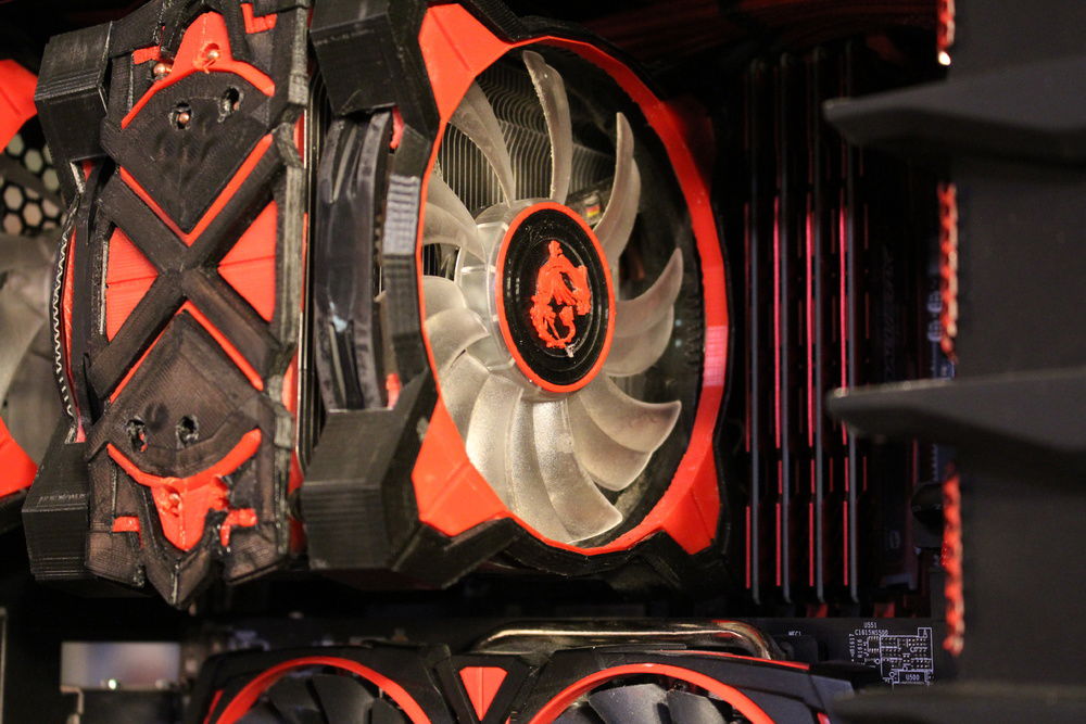 Custom 3d printed fan shrouds