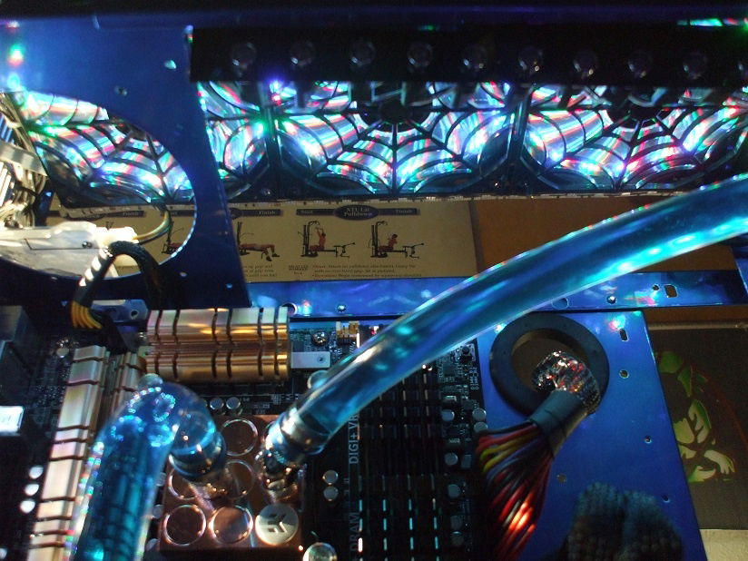 Fan lights - multi color in ceiling