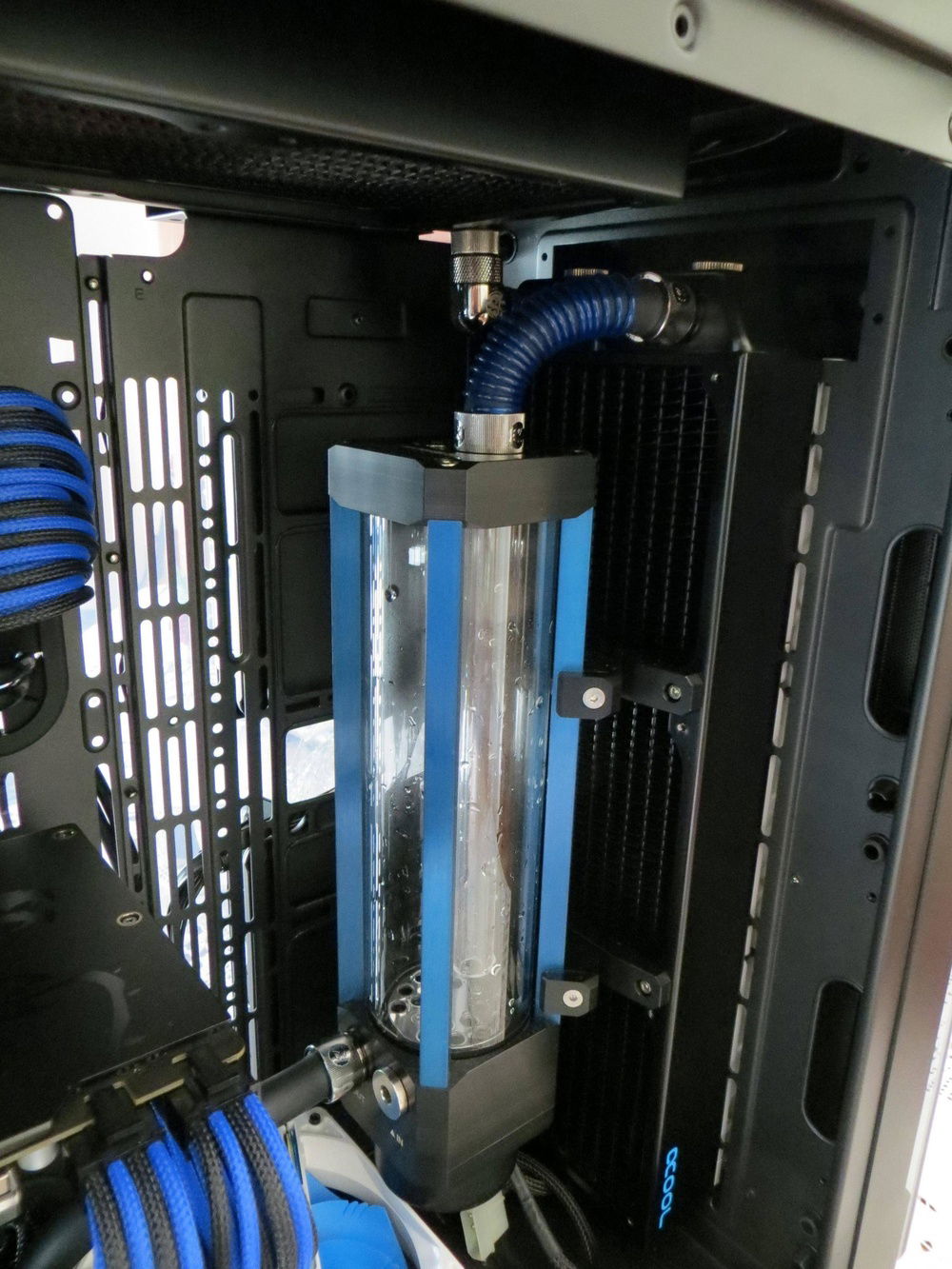 Reservoir view during build process.