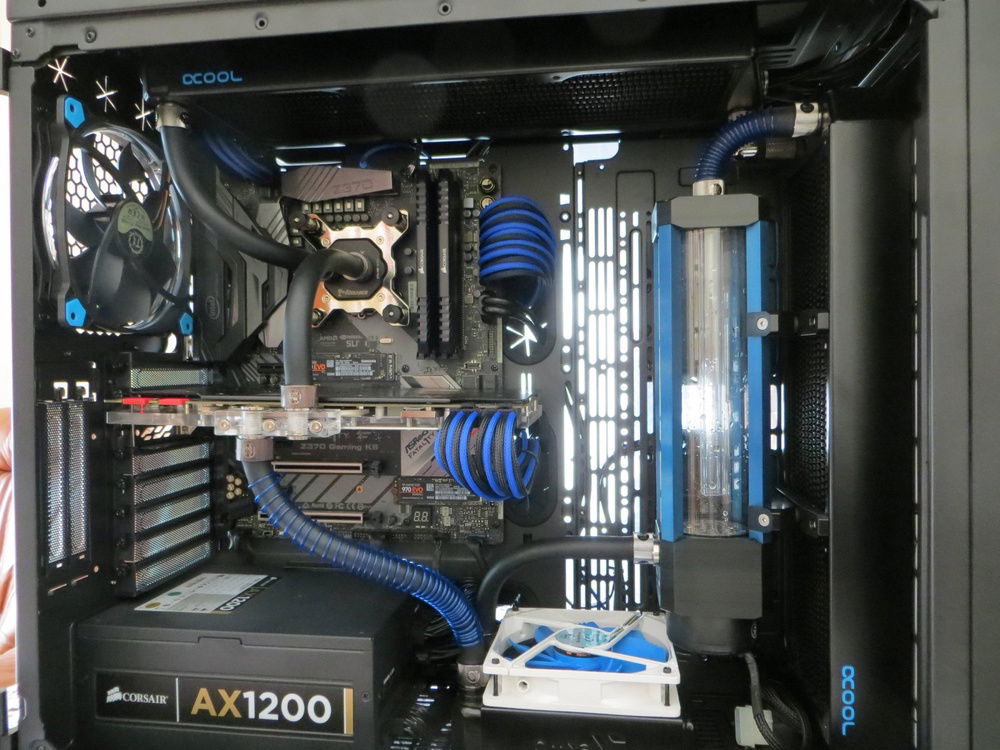 Main side view during build process.