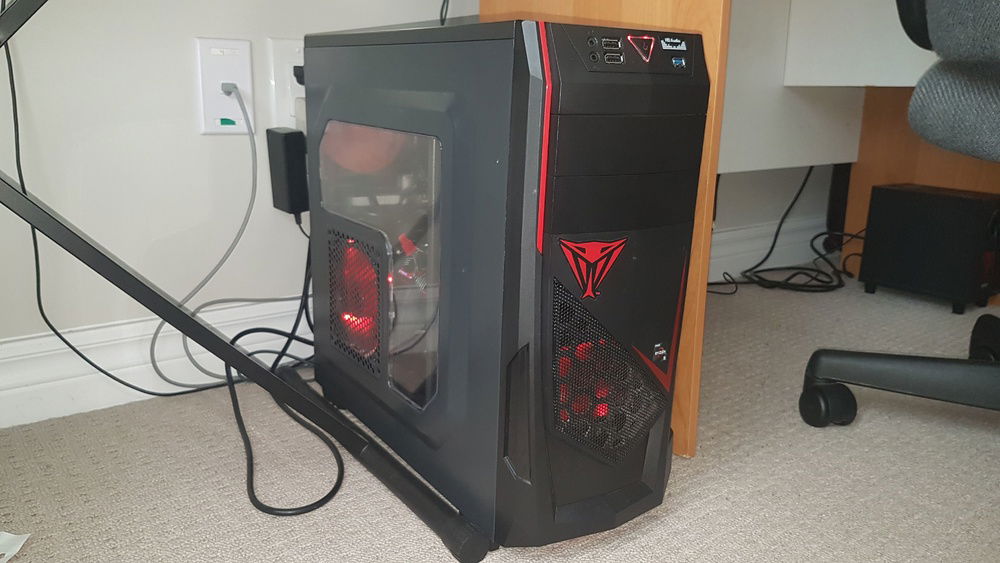 Front panel at an angle