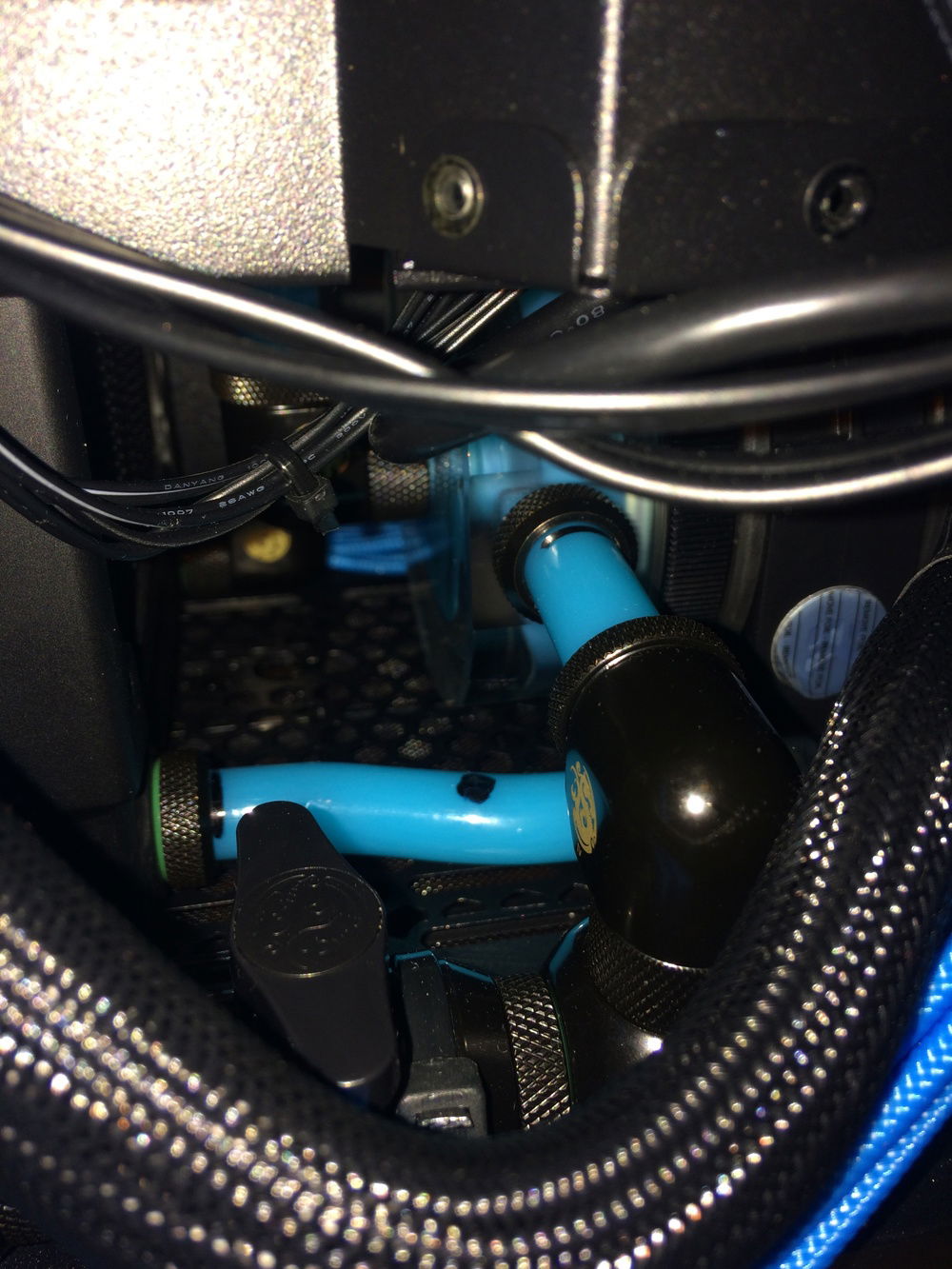 The small runs to connect the drain portion of the loop. It was hard to figure out how and where to put the drain for this setup.