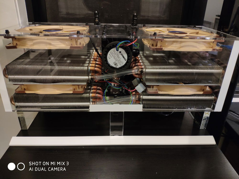 External radiators + pump unit