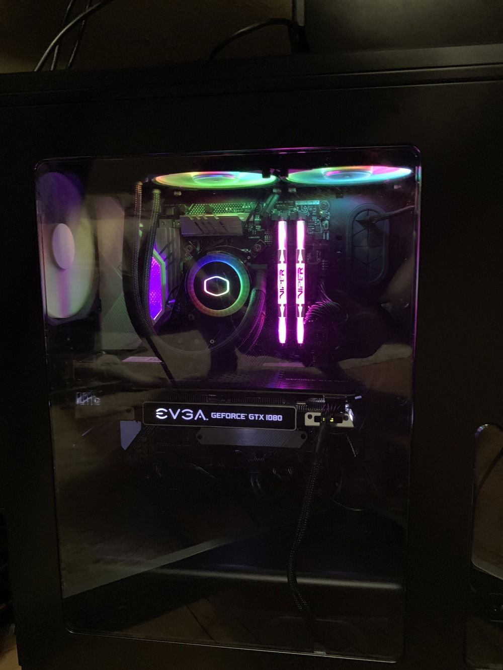 Sadly the rest of the RGB fans haven’t come in yet, and In The summer I will be finishing off the 32gb of ram! (Old setup)