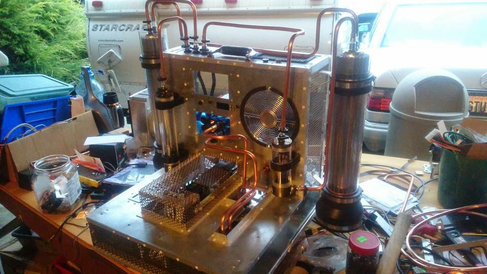 This was the final fitting of the copper loop before I simplified the loop a bit and going with PETG. I was targeting industrial, and it was just going too far down the steampunk path for what I wanted out of this build.