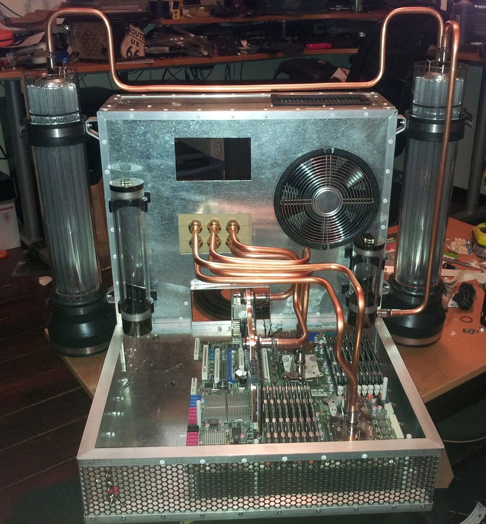 Test bends and fit of the copper loop.  This was a parallel loop, so it was abandoned.