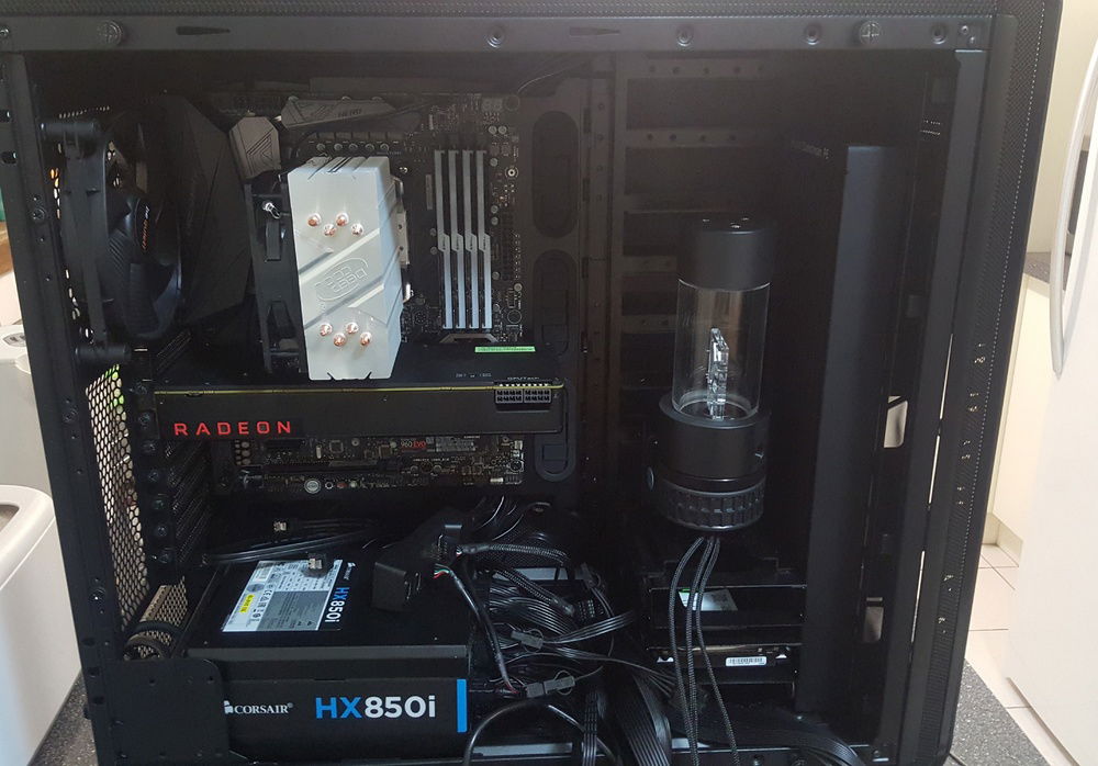 Testing reservoir and radiator placement