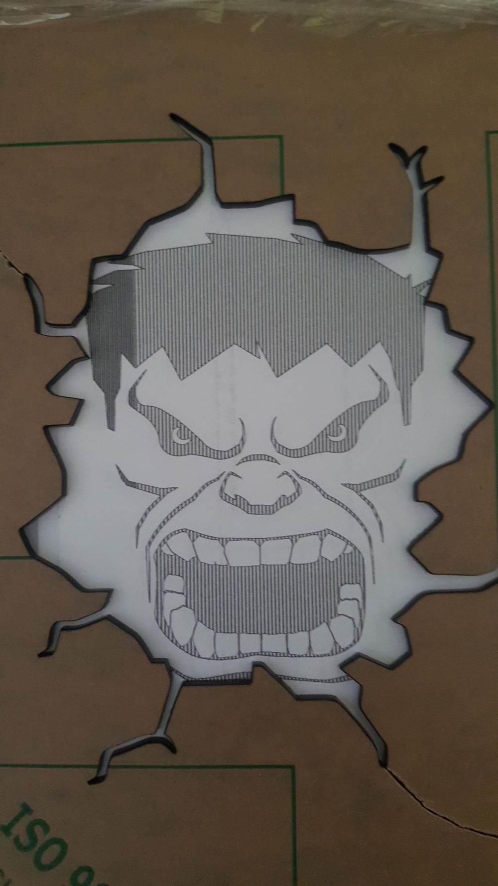 Testing for size of the face (printer was messing up)