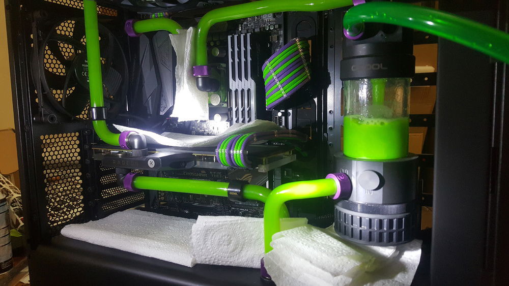 First run with green coolant