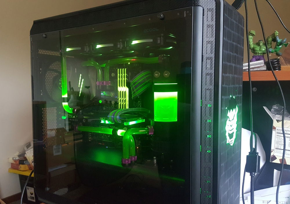 Tempered glass and lights all in place