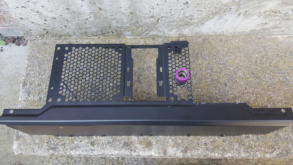 Got me the new PSU shroud from the 2nd gen of my case - a better fit than the acrylic one I made.
Cut off the right side of it to make room for the reservoir. Cut a couple holes for the tubes to go through. I then cut the section that the tubes go through for easier management. (means that I can remove the shroud to get access below without having to drain my loop as well)