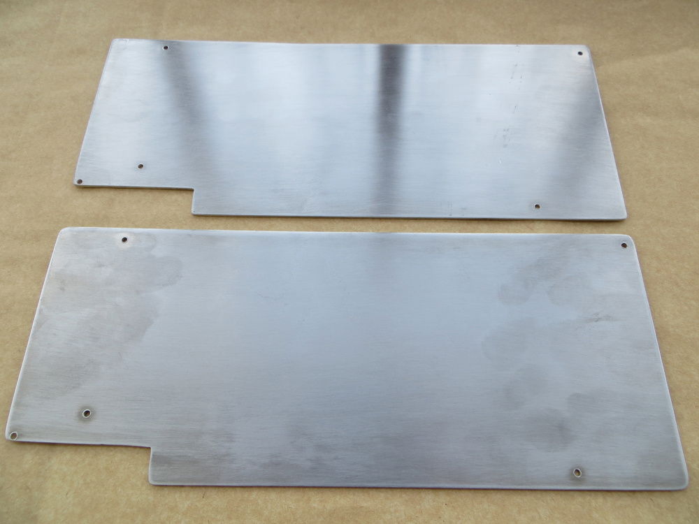 Sanded custom backplates for GPUs.