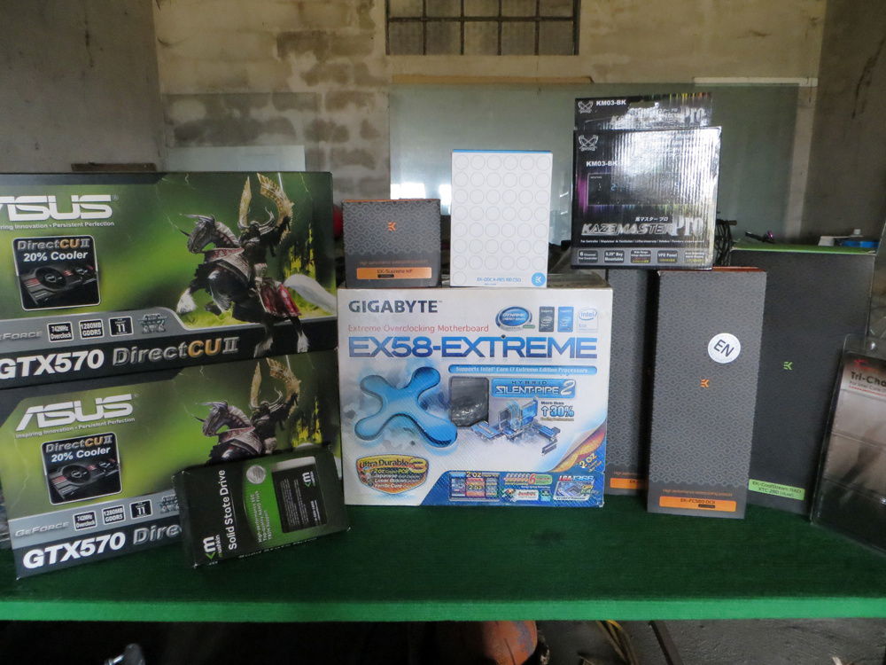 A ton of boxes from parts used.