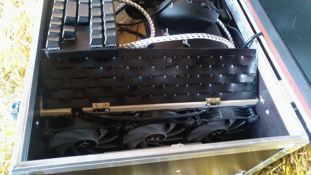 three 120mm fans for ventilation