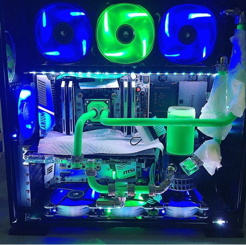 Filling Water Loop and initial checks for leaks.