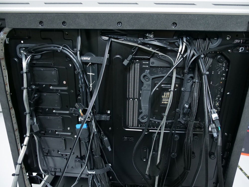 Some cable management and routing underway