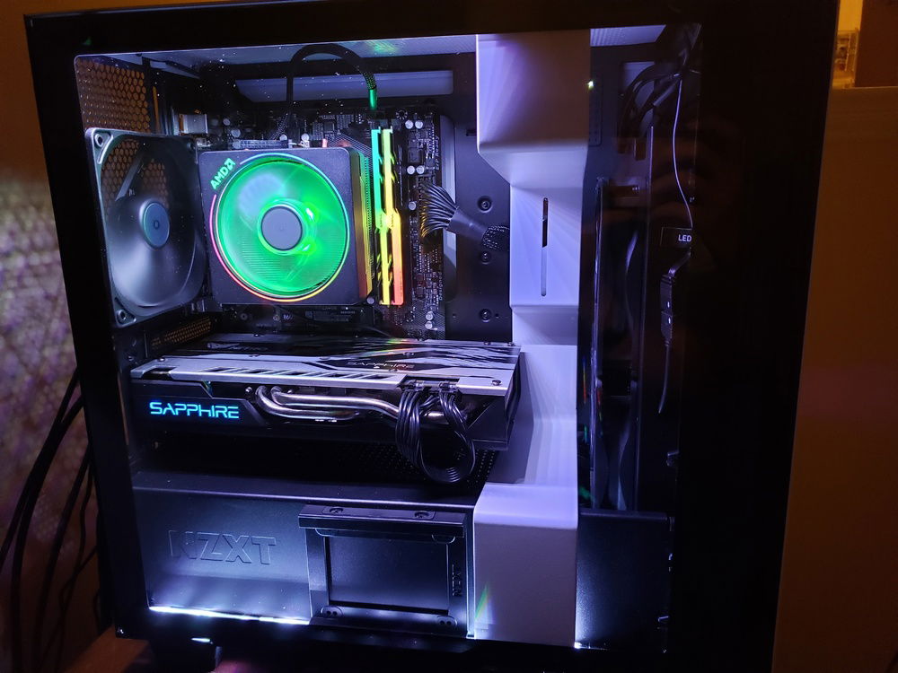 White lights activated for better view of internals