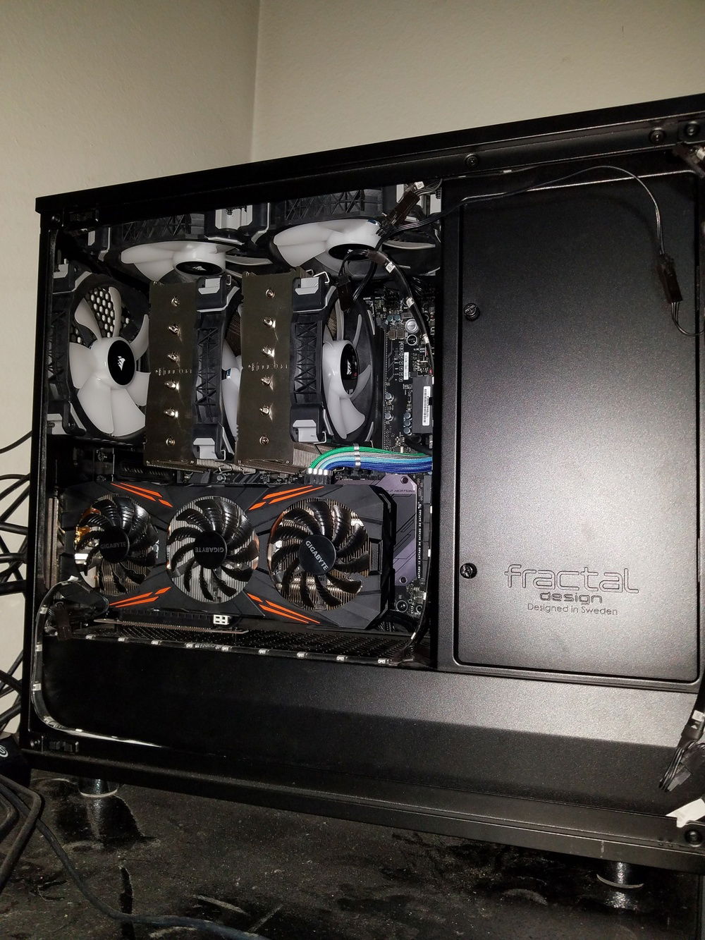 Front end getting the light strips in place