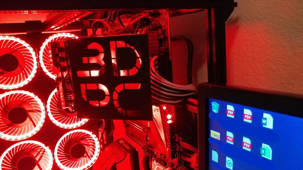 Closeup on my logo for on-demand 3d print services.