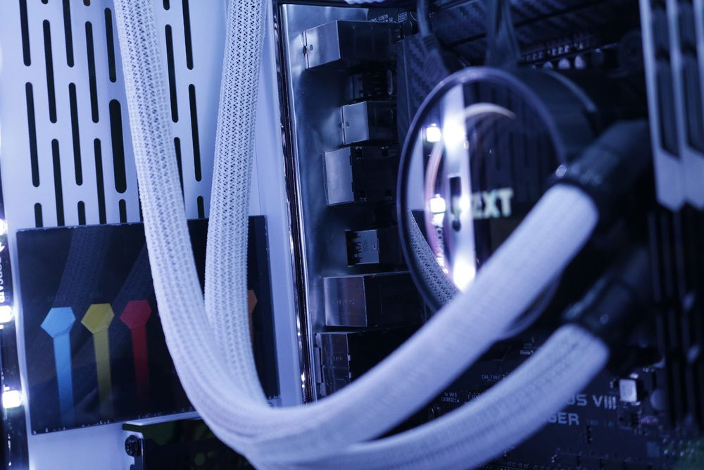 showing off the custom acrylic work