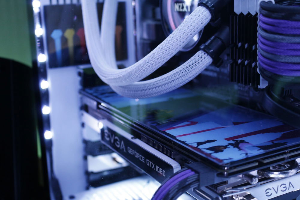 showing off the custom acrylic work