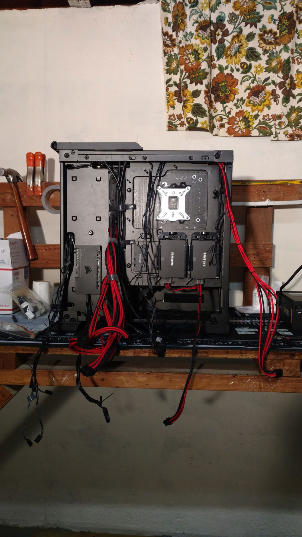 Cables before they've been managed. What a nightmare.