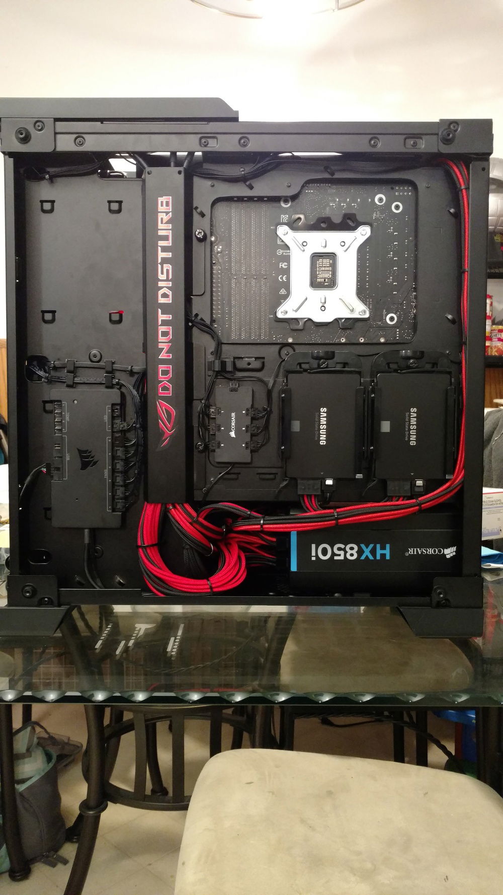 Six hours of managing cables.