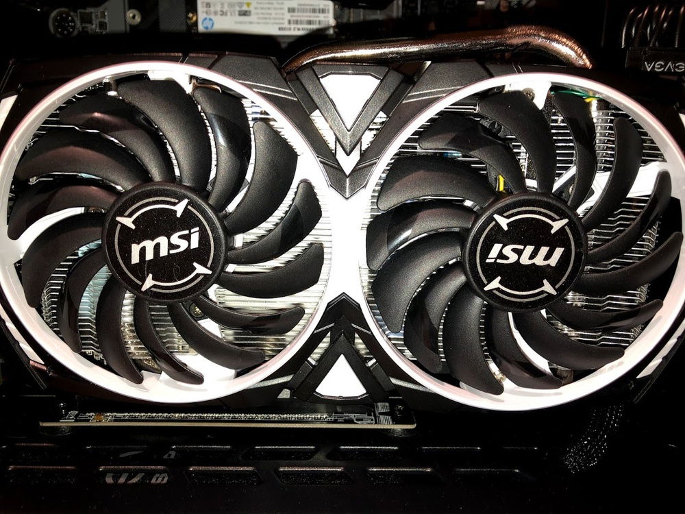 MSI Radeon 570 Armour OC In Verticle Mount